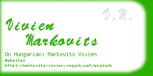 vivien markovits business card